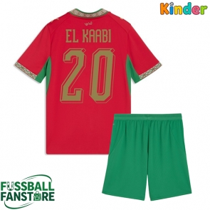 Marokko Ayoub El Kaabi #20 Replik Heimtrikot Kinder WM 2026 Kurzarm (+ Kurze Hosen)